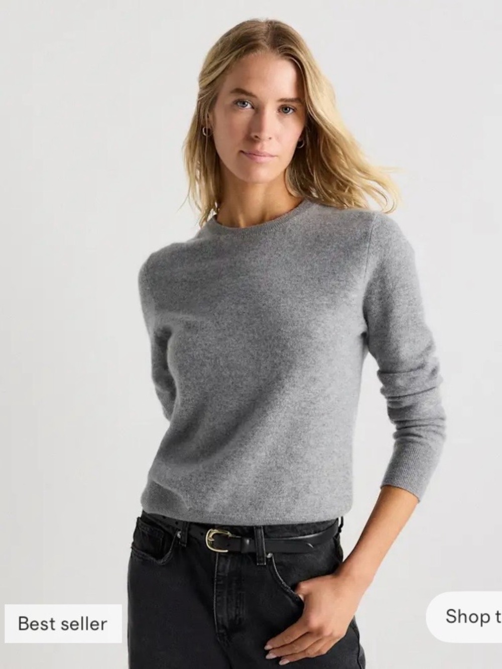 Quince Mongolian Cashmere Crewneck Sweater - Picture 2 of 2